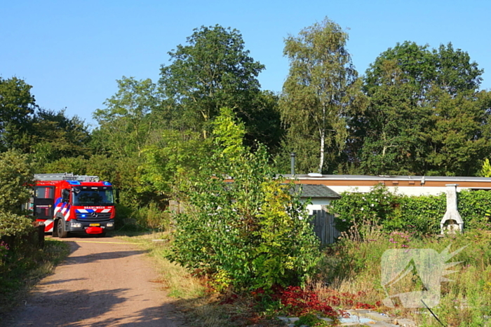 Stacaravan in brand op vakantiepark