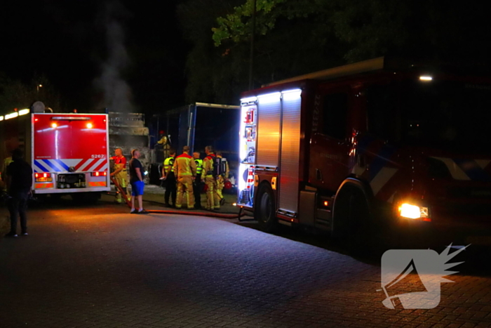 Vrachtwagencabine verwoest door brand