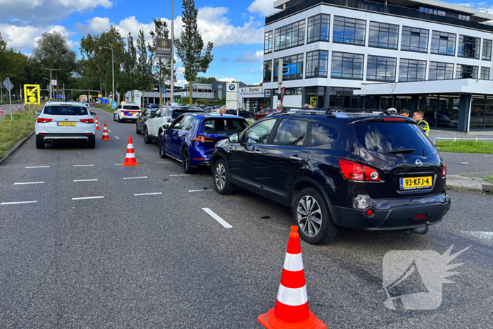 Vier voertuigen betrokken bij ketting botsing