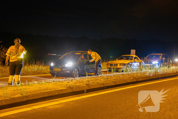 Dronken bestuurder crasht op afrit