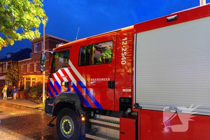 Brandplek in woning door blikseminslag