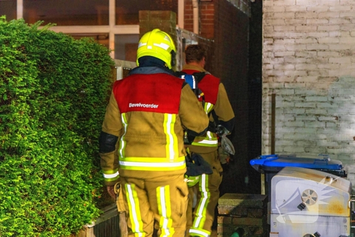 Brandplek in woning door blikseminslag