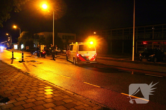 Fatbiker botst op wegversmalling