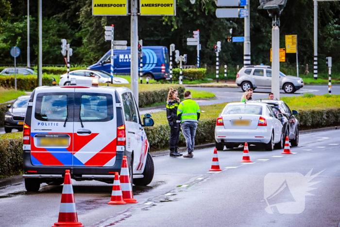 Fiets geplet bij kop-staart botsing