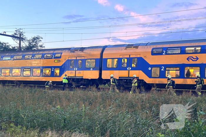 Rookontwikkeling onder trein door vastgelopen remmen