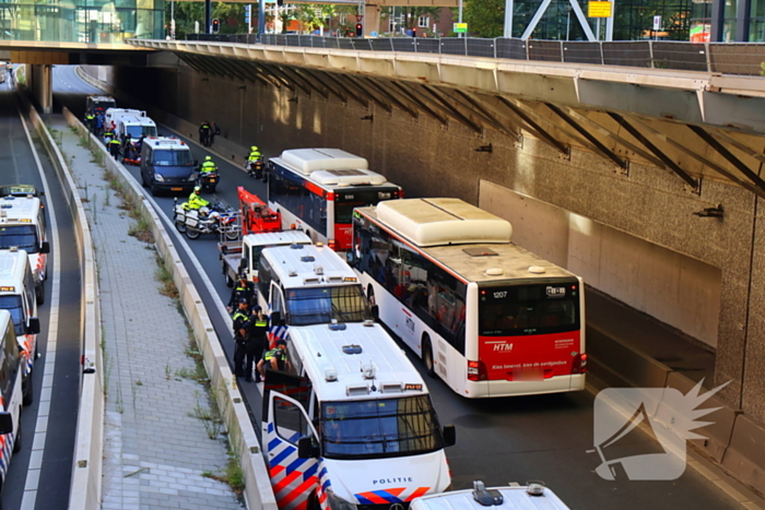 Weinig politie-inzet tijdens XR-blokkade wegens staking