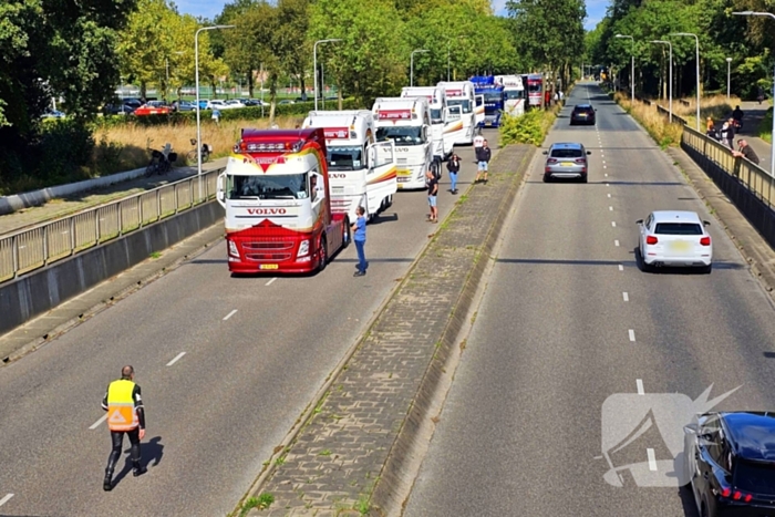 Aanrijding in tunnel zorgt voor verkeerschaos tijdens truckrun