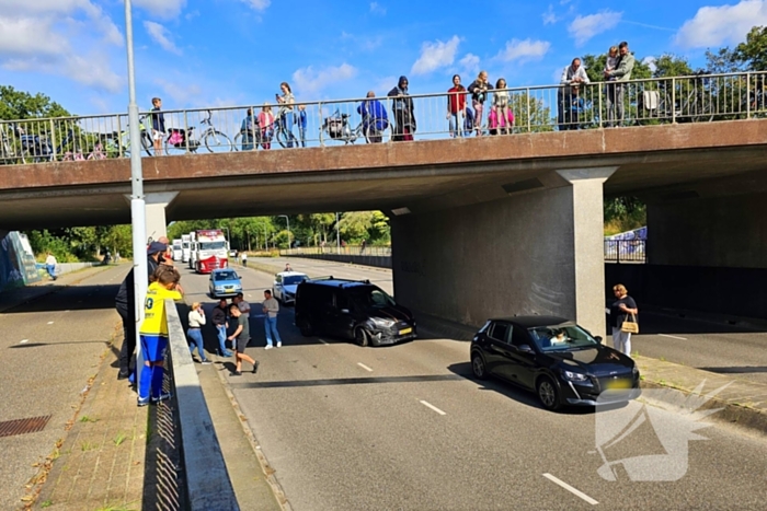 Aanrijding in tunnel zorgt voor verkeerschaos tijdens truckrun