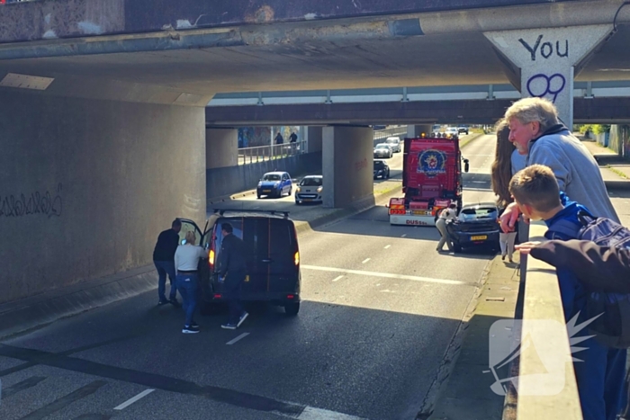 Aanrijding in tunnel zorgt voor verkeerschaos tijdens truckrun