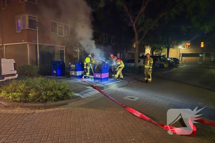 Brand in ondergrondse container snel geblust