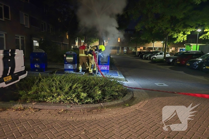 Brand in ondergrondse container snel geblust