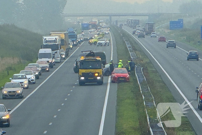 Veel schade bij kettingbotsing