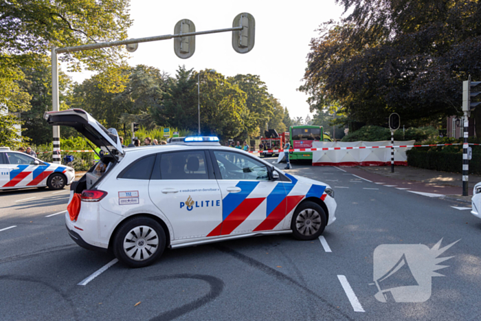 Fietser geschept door lijnbus