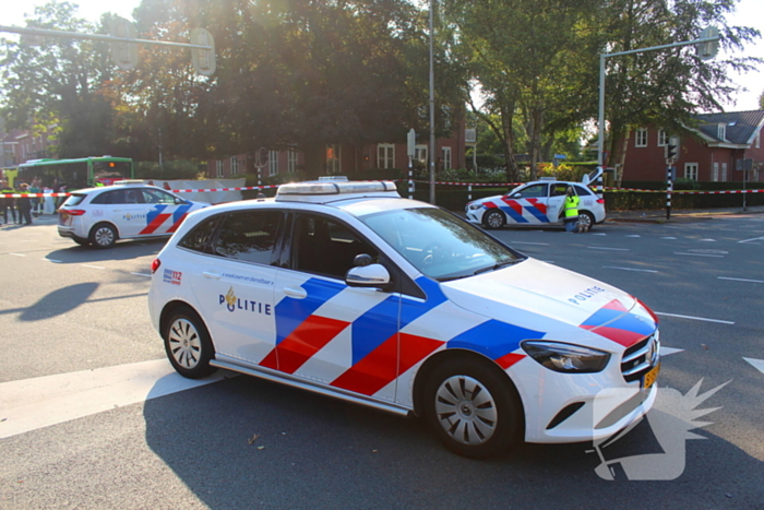 Fietser geschept door lijnbus