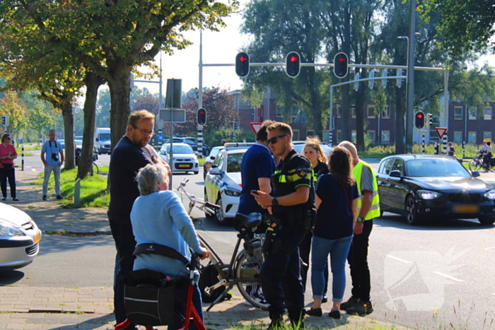 Fietser gewond bij botsing met auto