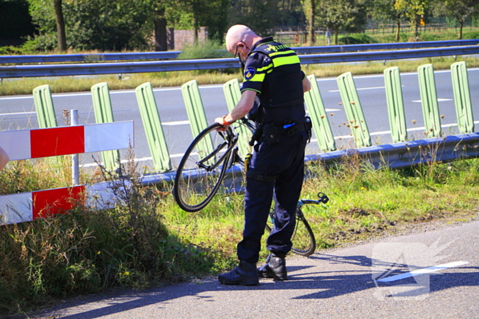 Wielrenfiets gebroken na ongeval met motor