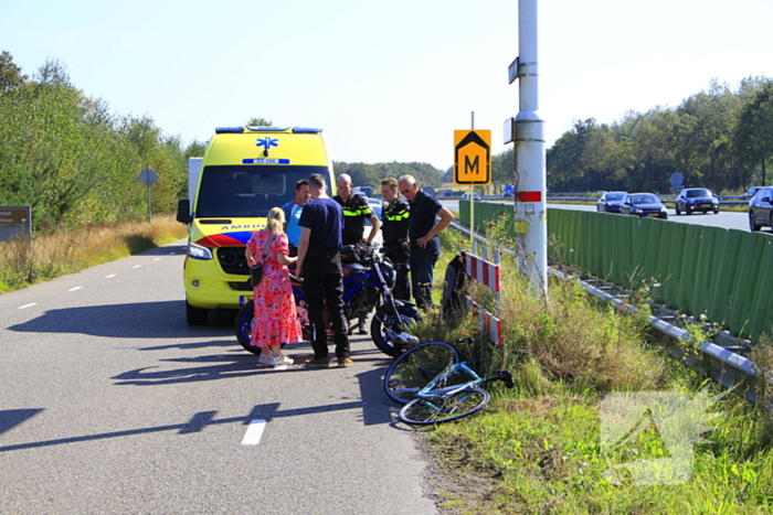 Wielrenfiets gebroken na ongeval met motor