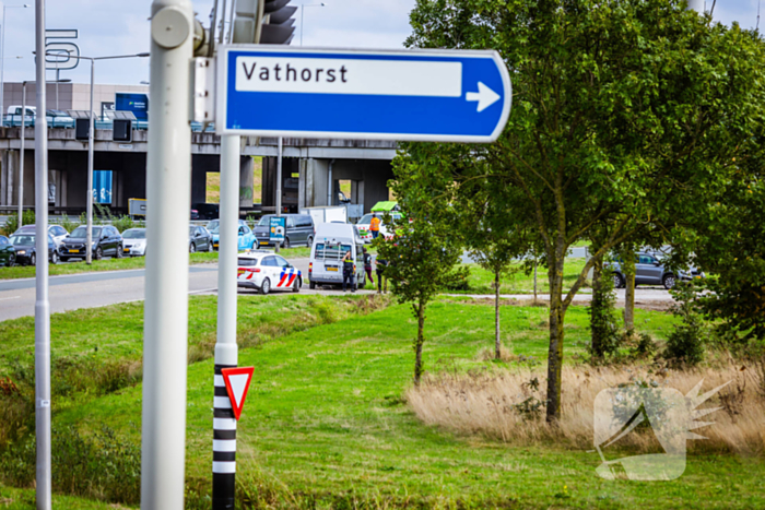 Verkeersdrukte na botsing op kruising