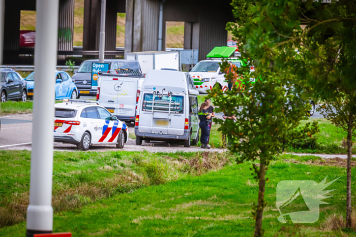 Verkeersdrukte na botsing op kruising