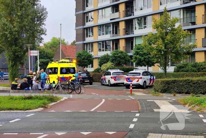 Overstekend fietser aangereden