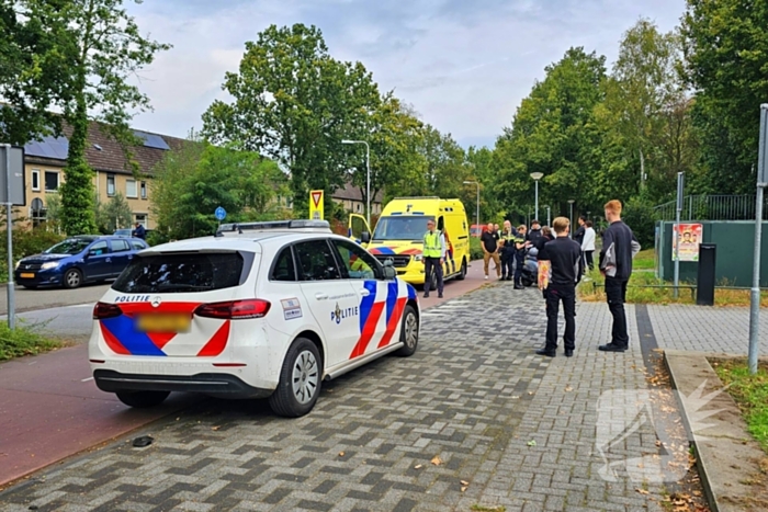 Scooterrijder en fietser in aanrijding op fietspad