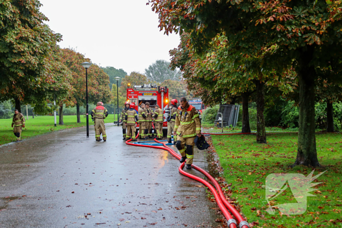 Uitslaande brand in leegstaand pand