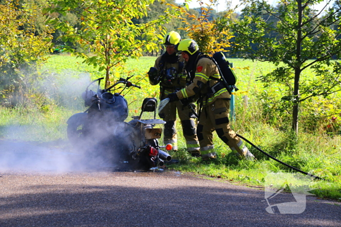 Motor door brand verwoest