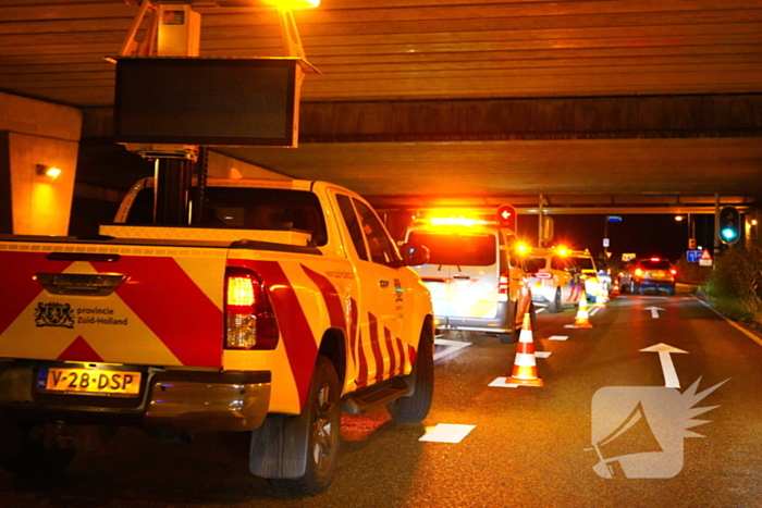 Rijbaanafsluiting wegens ongeval