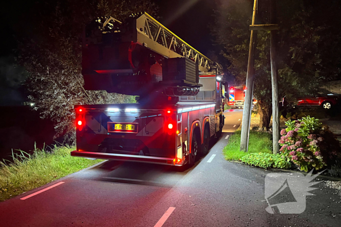 Veel rookontwikkeling bij brand in schuur