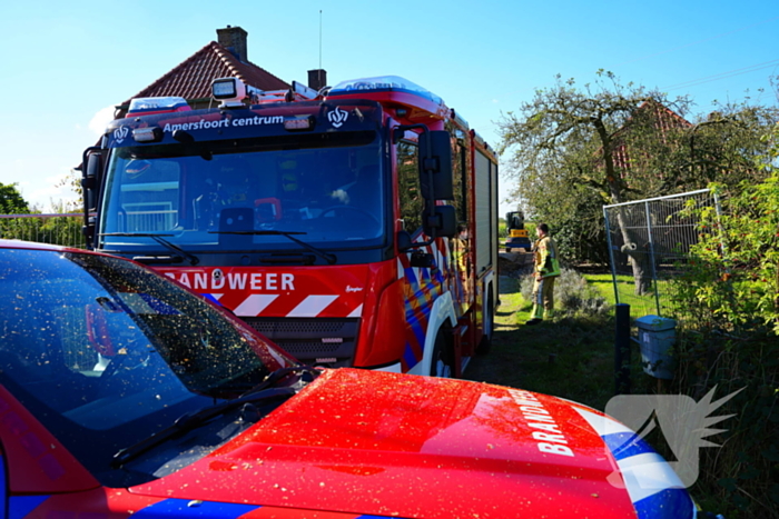 Gasleiding geraakt tijdens werkzaamheden