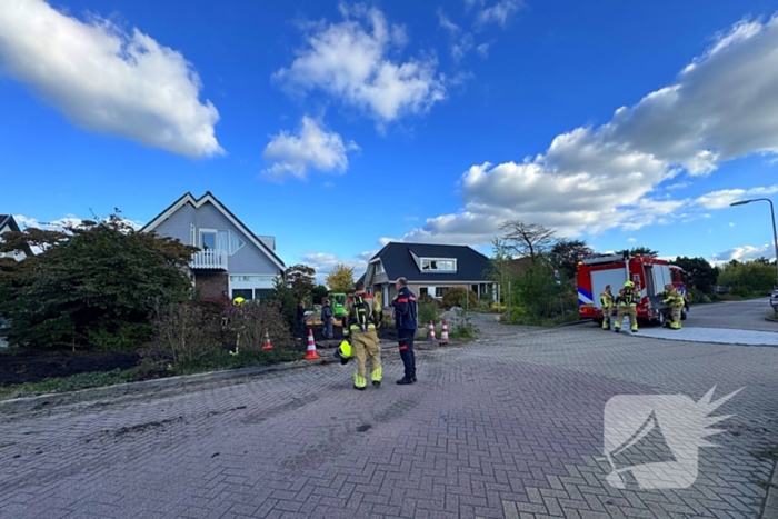 Gasleiding geraakt tijdens tuinwerkzaamheden