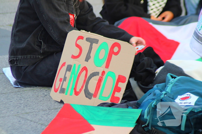 Pro Palestina demonstratie bij station