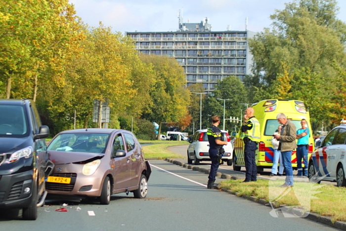 Grote opstopping door ongeval met drie voertuigen