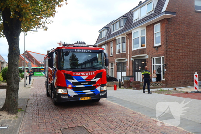 Motor van afzuiginstallatie vat vlam