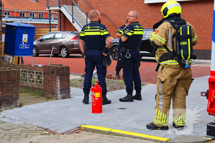 Motor van afzuiginstallatie vat vlam