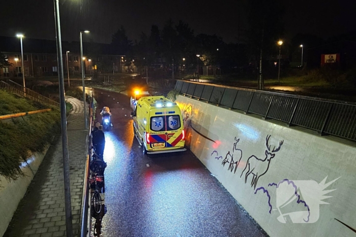 Fietser gewond na val in fietstunnel