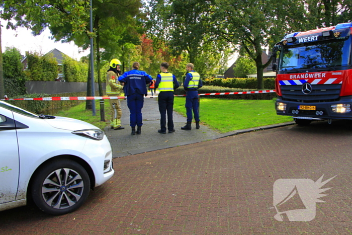 Straat is afgezet door gaslekkage