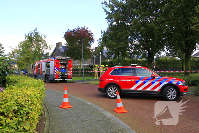 Straat is afgezet door gaslekkage