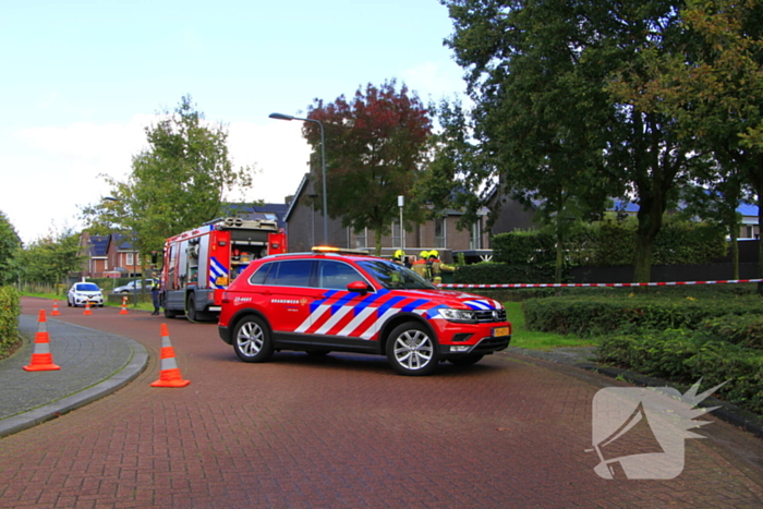 Straat is afgezet door gaslekkage