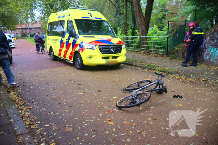 Fatbiker en wielrenner komen met elkaar in botsing