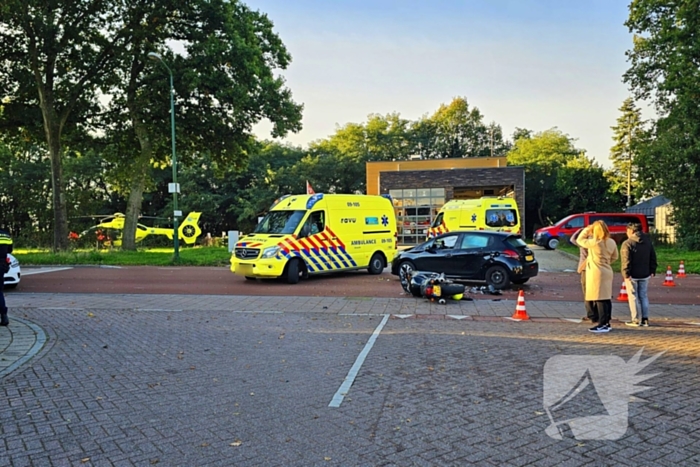 Motorrijder ernstig gewond bij ongeval met auto