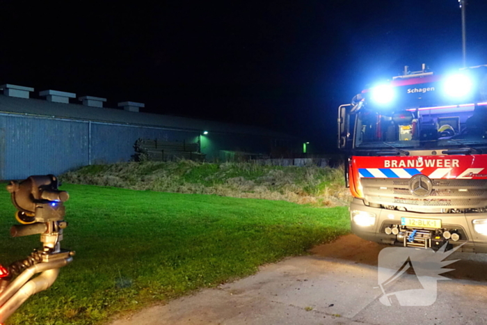 Zitmaaier veroorzaakt brand in loods