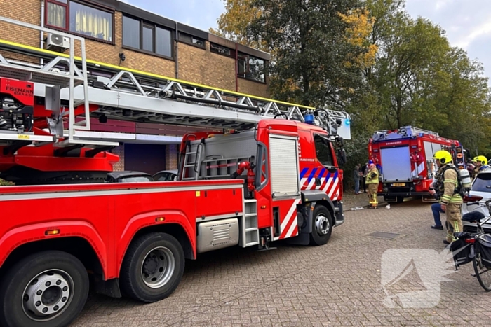 Brand in keuken door pan met olie