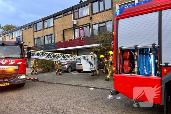 Brand in keuken door pan met olie