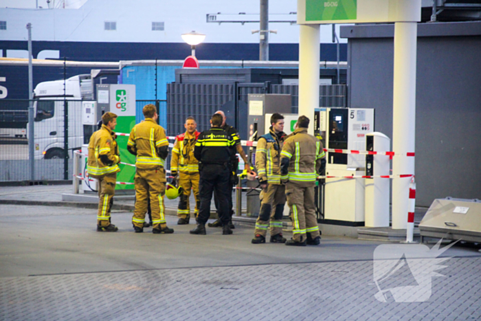 Tankstation afgezet vanwege gaslek bij pomp