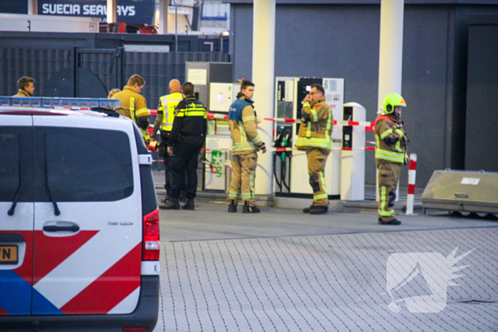 Tankstation afgezet vanwege gaslek bij pomp