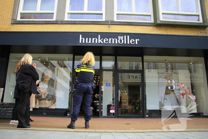 Lingeriewinkel ontruimd wegens gaslucht