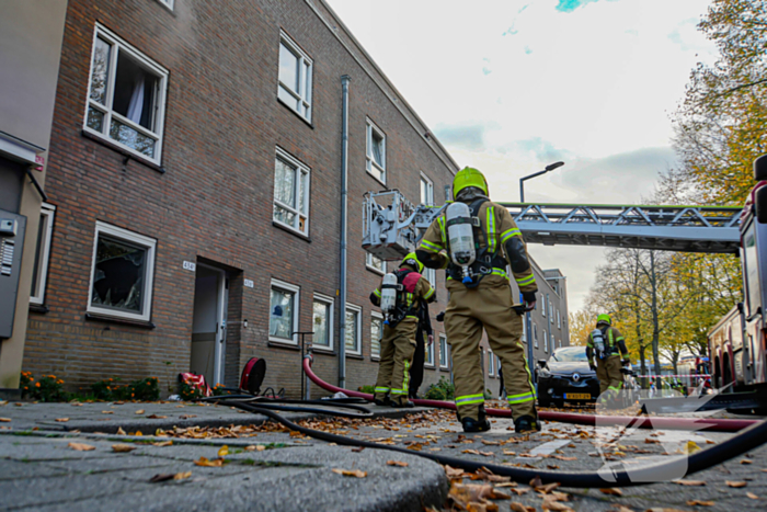 Veel rookontwikkeling bij keukenbrand