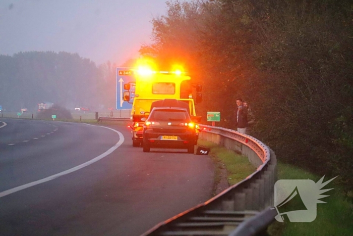 Autobrand blijkt koelvloeistoflekkage