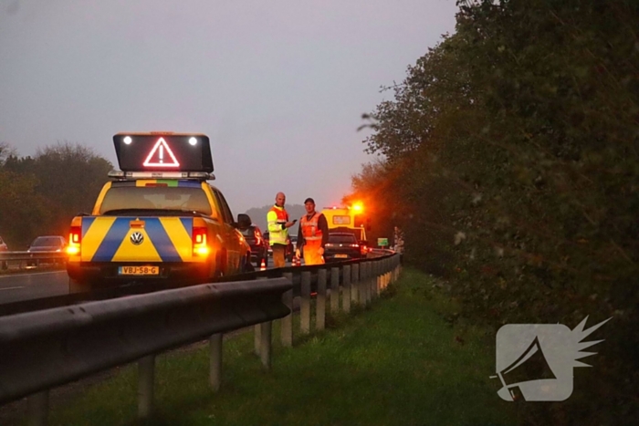 Autobrand blijkt koelvloeistoflekkage